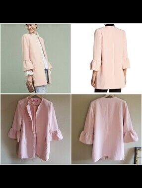 NWT Catherine Malandrino Ruffle Sleeve Jacket sz 10